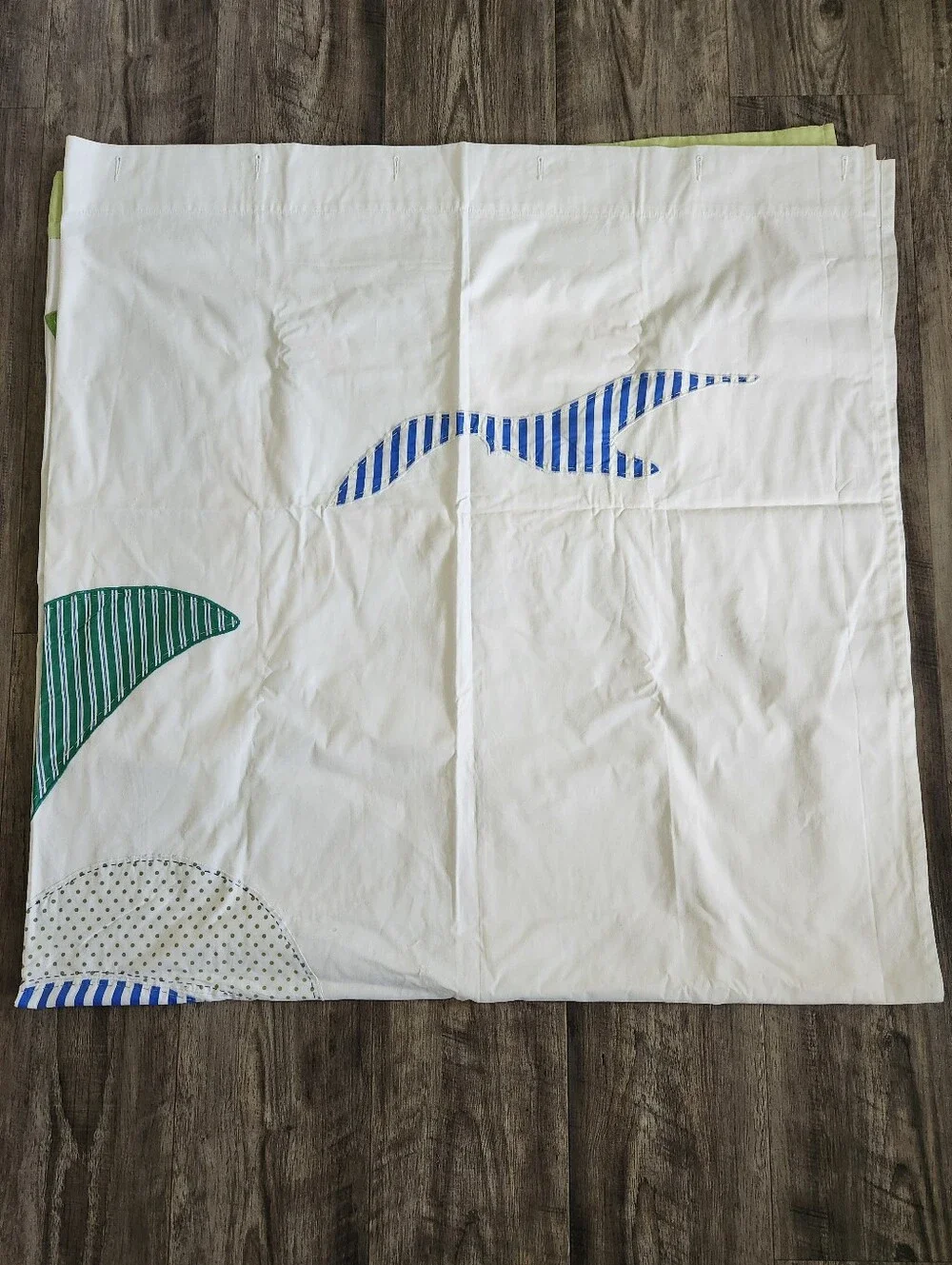 Pottery Barn White 100% Cotton Surfing Shower Curtain 72x72in NWOT